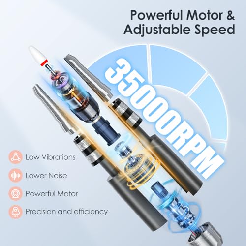 Taladro eléctrico portátil para uñas Karite miniatura 2