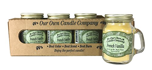 Our Own Candle Company French Vanilla Scented Mini Mason Jar Candle by, 3.5