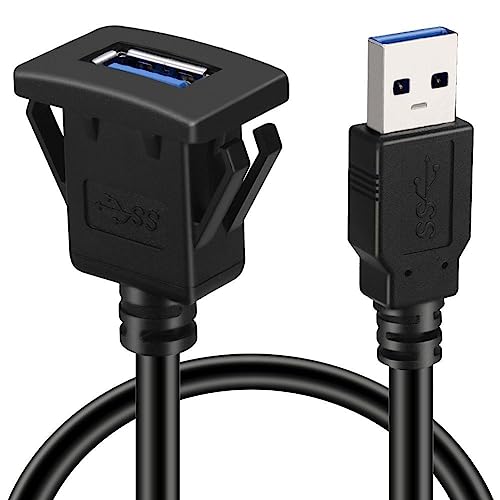 baolongking Câble USB 3.0 mâle vers femelle, pour auto, moto, bateau (Single 1mètre)