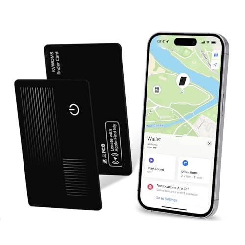 YUNTENSUN Wallet Tracking Card,Apple Find My(iOS Only, Not Android Compatible), IP68 Waterproof,for Luggage Handbag,Passport 3-Year Long Battery Life