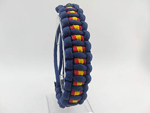 Pulsera de ESPAÑA AJUSTABLE, talla 13 a 22, nuevo modelo 2020, de paracord, BLUE NAVY