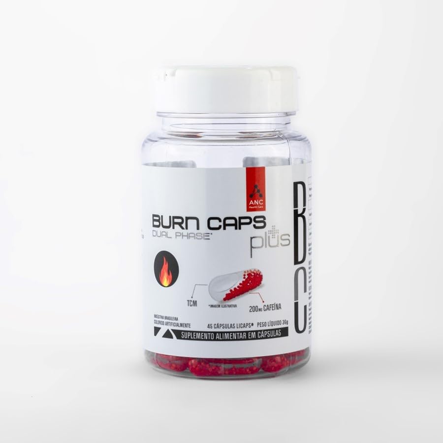 Burn Caps Plus 45 Cápsulas Premium Com 200mg Cafeína Da Anc