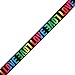 4-Yards 1-1/2" Love Elastic Stretch Ribbon Trim for Stretch Elastic Band, Headband, Hand Band and Waist Belt (Rainbow/Black), TR-11609