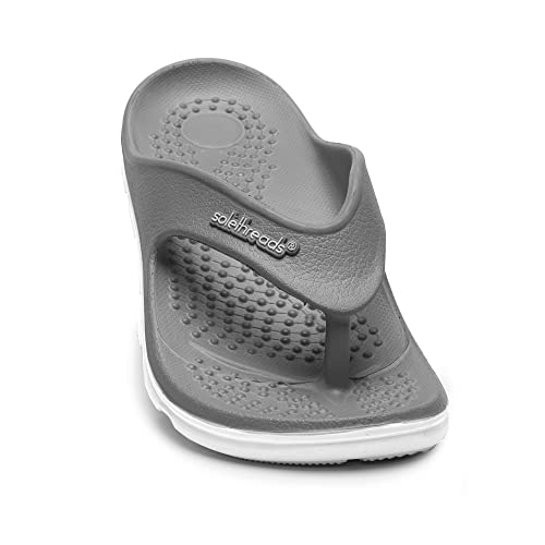 Image of SOLETHREADS Active Ortho | Durable | Sturdy | Light | Comfortable | Shock Absorbent | Slippers | Flip Flops for Men