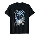 NBA Oklahoma City Thunder Lightning Bolt Basketball Logo T-Shirt, Small, Black
