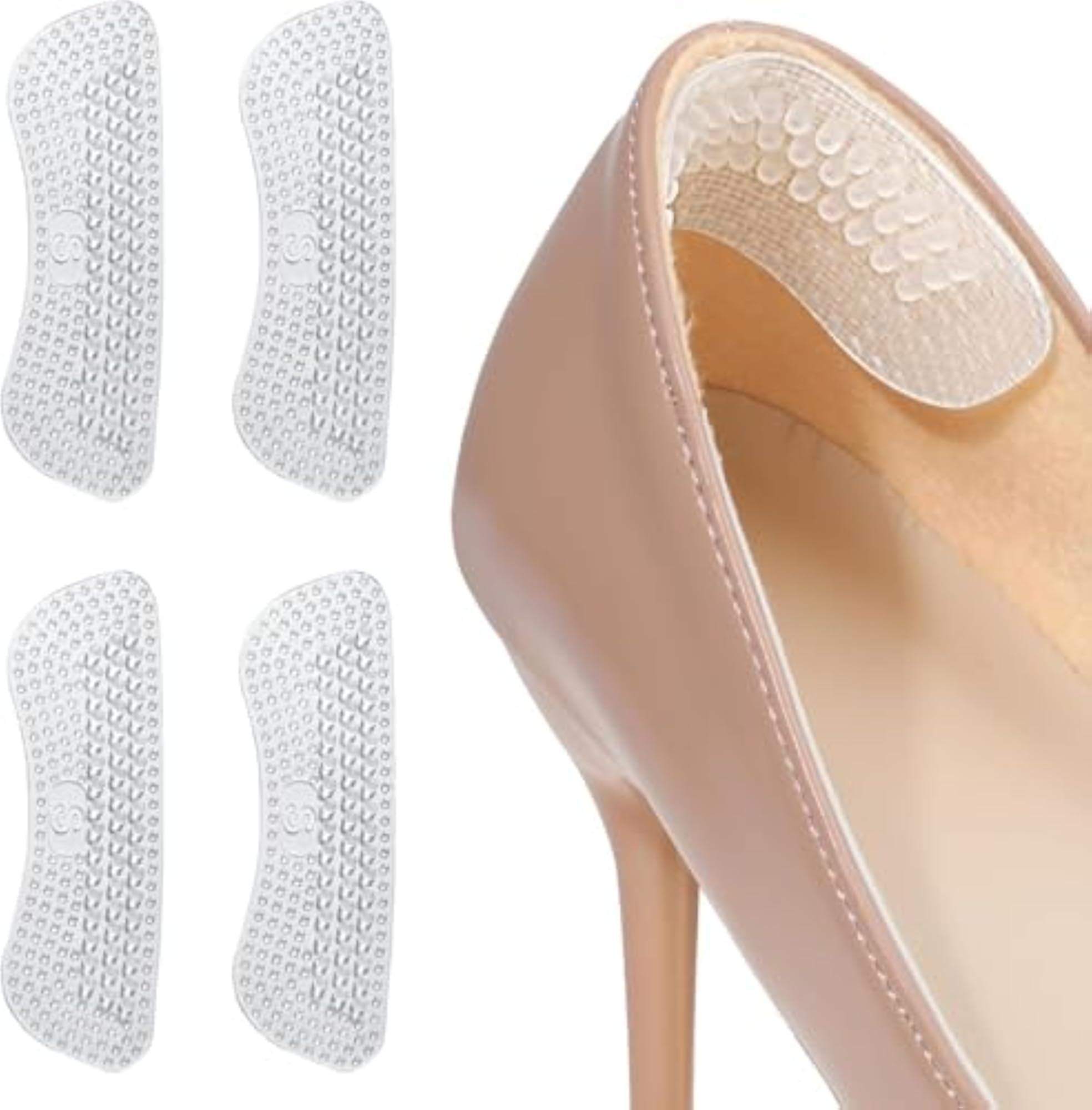 Silicone Heel Pads for Pain Relief and Comfort, Anti-Slip Design