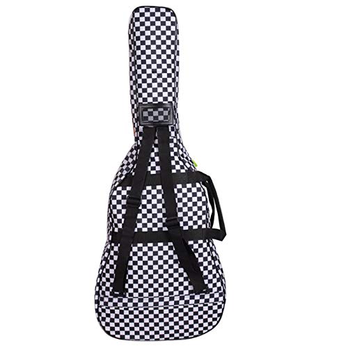 SECOLI Sac à dos professionnel pour guitare acoustique, portable, durable, noir et blanc, en maille, souple, housse épaisse, imperméable, facile à transporter, noir/blanc, 107x41x13cm - Les Beatles, Paul McCartney, John Lennon, RIngo Starr, George Harrison SECOLI Sac à dos professionnel pour guitare acoustique, portable, durable, noir et blanc, en maille, souple, housse épaisse, imperméable, facile à transporter, noir/blanc, 107x41x13cm – Image 4
