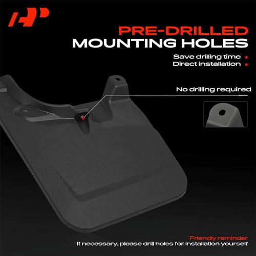 Image of A-Premium Mud Flaps Compatible with Toyota | for Toyota Tacoma 2023-2026 Pickup, No Drilling Required Mud Guards with Hardware Accessories, Set of 2 Front Side
