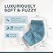Dr. Frederick's Original Moisturizing Fuzzy Heel Socks for Dry Cracked Heels Treatment - Infused with Olive Oil, Jojoba Oil and Vitamin E - 2 Pairs - Stocking Stuffers for Adults - Teal Tranquility