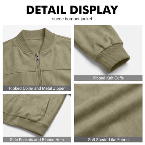 Mens Lightweight Jackets Zip Up Business Casual Bomber Jacket with Pockets - image 5