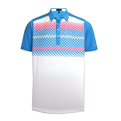 Pin High Men's Performance Dry Fit Golf Shirt, Quick-Dry Short Sleeve Polo, Moisture Wicking #TOP1