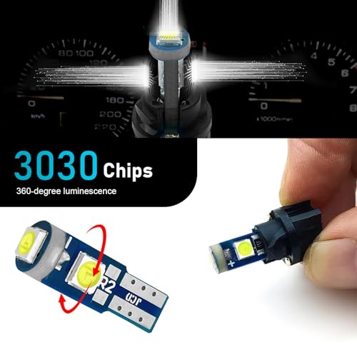 20 Lámparas LED T5 blancas para tablero de auto miniatura 6