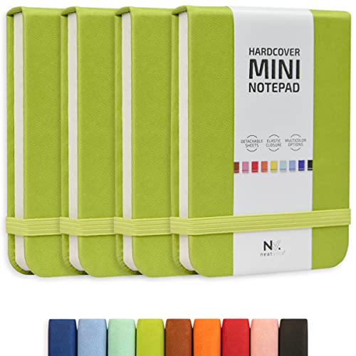 Bloc-notes en cuir rigide A7 petit carnet de notes haut de gamme vert citron