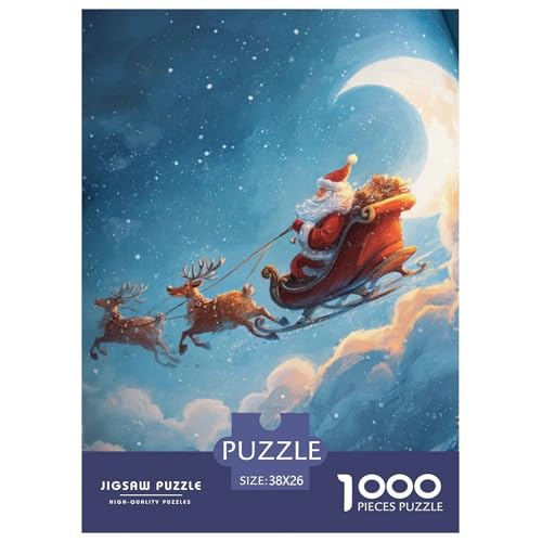 Papá Noel 1000 Piezas Rompecabezas Juego De Familia Creativo Navidad Puzzles Bonita Decoración Rompecabezas para Adultos Y Niños 38x26cm/1000pcs