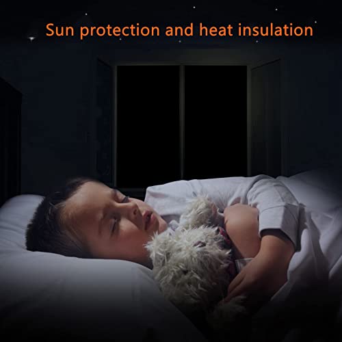 Temporary Blackout Blind With Suction Cups,Blackout Shades For Window Up To 300X145Cm (118"X57"),Stick On Window/No Drilling,Portable Blackout Blind For Bedroom In Home & Kitchen #TOP5