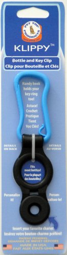 Pet Top Klippy Bottle and Key Clip, Blue