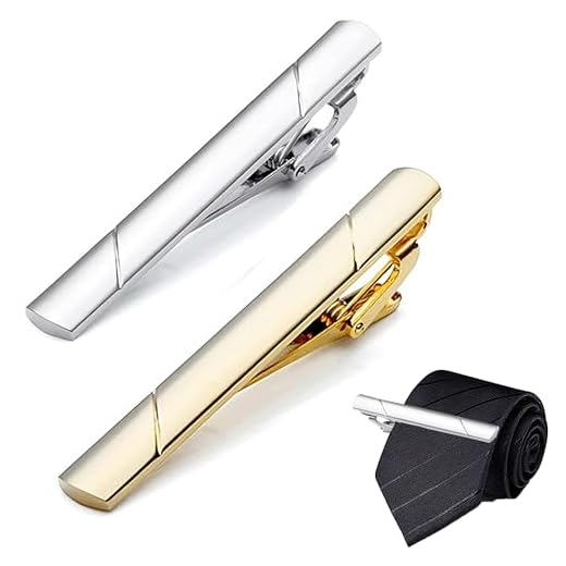 WSNDM 2PCS Pasador de Corbata, Cobre Metal Clips de Corbata Clásicos para Reunión de Negocios de Boda, Mejor Regalo para Esposo y Padre