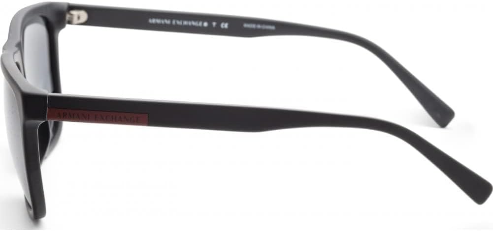 Armani Exchange mens Ax4080sf Low Bridge Fit Square Sunglasses