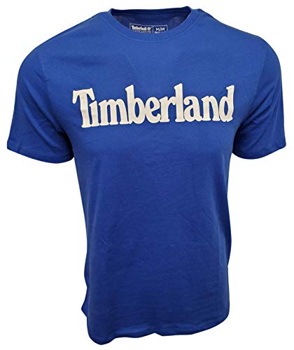 Timberland メンズ 半袖 リニアロゴ オーガニックコットンTシャツ US サイズ: Medium