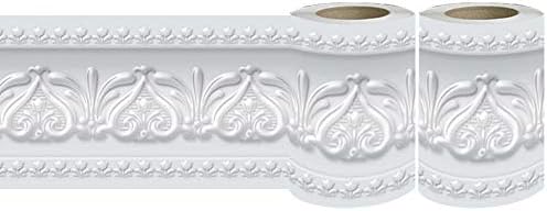 Peel and Stick Wall Border Easy to Apply Band Wall Paper (2, Neutral Gray)