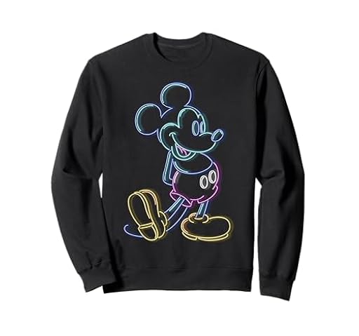 Disney Mickey & Friends - Retrato de Mickey & Friends Neon Line Sudadera | Ya disponible en tu tienda friki favorita! En mundofriki.es!