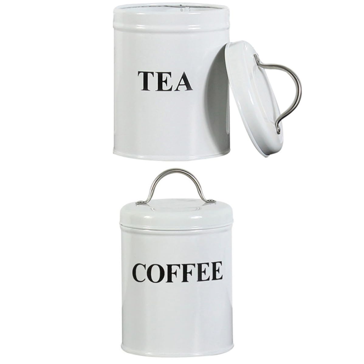 Tarros Herméticos decorativos para Oficina Botes de Café y Té de Hierro Galvanizado