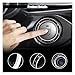 Car Bling Crystal Rhinestone Engine Start Decoration Ring, Ring Start Button Cover Sticker Key Ignition & Knob Ring Decoration, Bling Car Interior Accessories for Women (Black)