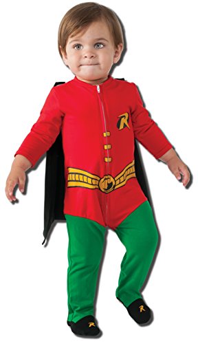 Rubie's Baby's DC Comics Superhero Style Newborn Robin Costume, Multi, 0-6 Months