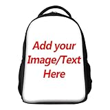 Custom Photo Bag Personalized Picture Backpack Teens Girls Boys Customized School Bag 16.5 Inch Large Capacity Shoulders Book Bag Text Fashion Nursing Bags Baby Casual Travel Bag for Men Women YHA