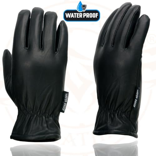 Image of Milwaukee Leather Men's Leather Motorcycle Gloves - Gel Padded Palm, Adjustable Wrist, Riding Gloves - X-Large