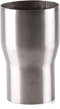 BARTOO Universal 2.5" to 3" Exhaust Adapter Exhaust Pipe Adapter Exhaust Pipe Adapter Tube Stainless Steel Exhaust Pipes Intake Pipe Connection Joint 2.5OD-3OD