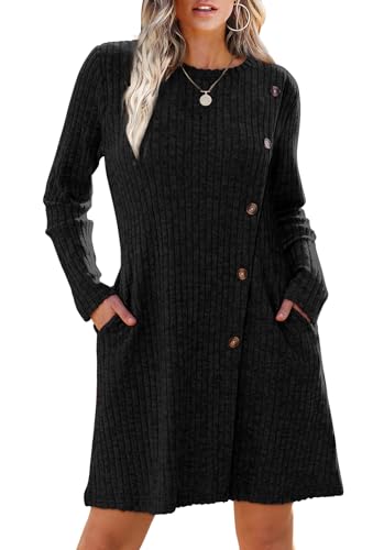 Saloogoe-Dresses-for-Women-Flowy-Western-Shift-Dress-Winter-Clothes-2024-Graduation-Dress-Black-XL