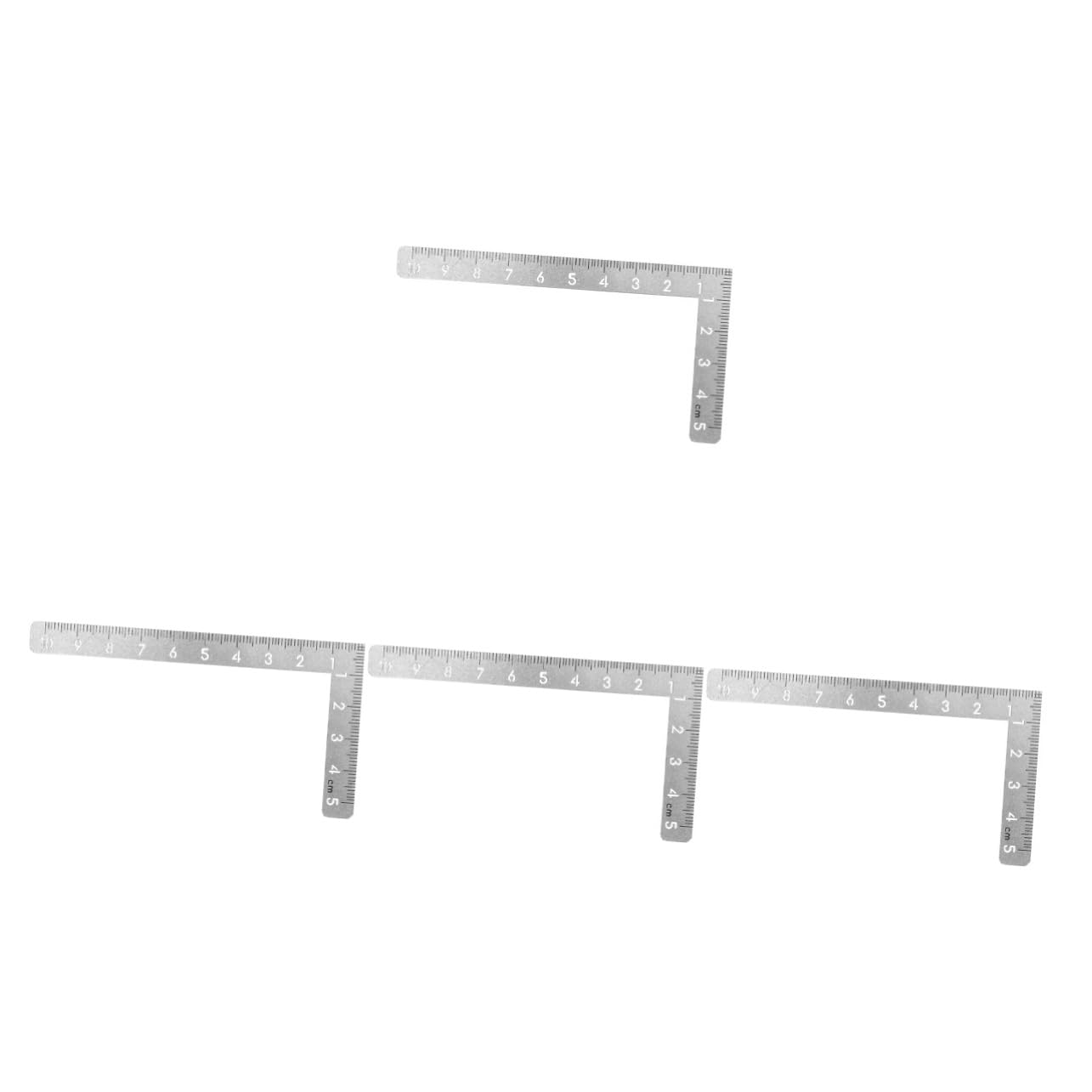 NUOBESTY 4 Pièces Carré Règle De Mesure Pour Le Travail Du Bois Pince D'angle Pour Le Travail Du Bois Outils De Mesure Règle En Métal De Construction s Acier Inoxydable