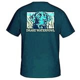 Drake Waterfowl Pop Art Lab Short Sleeve T-Shirt X-Large Night Sky Heather