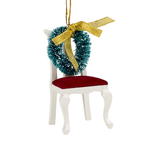 Chair with Wreath Memorial Ornament