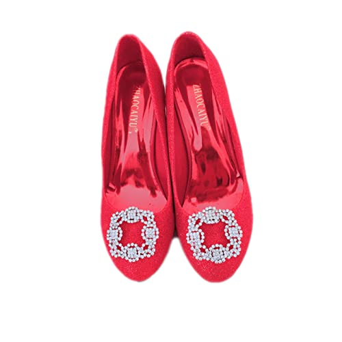 Polkar Elegant Rhinestone Crystal Metal Shoe Clips Shoe Buckle For Wedding Party Decoration (Shoe Clip Round) #TOP4