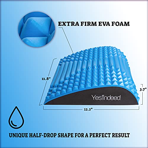 YESINDEED Back Stretcher Pillow – Pain Relief for Lower Back, Lumbar Support, Posture Correction, Sciatica Aid, Orthopedic Design, Easy to Use at Home, Office, or Anywhere, Orthopedist Recommended