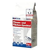 Baufan Fliesen- & Flächen-Spachtel Weiß 5kg I Spachtelmasse mit optimaler...