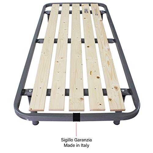 SomnusSana - Rete Ortopedica a Tavole - per Materasso Singolo Misura 80x190 h35 Grigio - 7