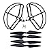 Fytoo 4PCS Protective Cover + 4PCS Propeller for HS700 brushless Four-axis Aircraft Upgraded Accessories UAV Anti-Collision Ring (Black)