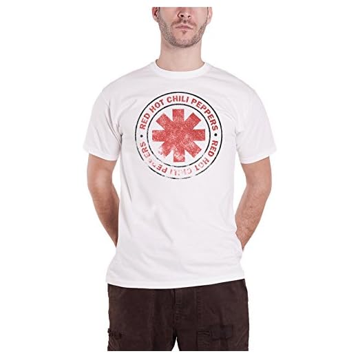 rojo Hot Chili Peppers T Shirt Vintage Classic band logo nuevo Oficial de los