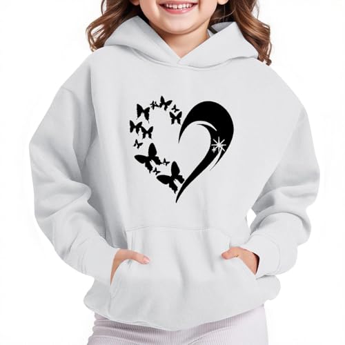 DDAPJ pyju Heart Hoodies for Kids Boys Girls Cute Sweatshirt Long Sleeve Hooded Pullover Fleece Sweatshirts with Pocket2