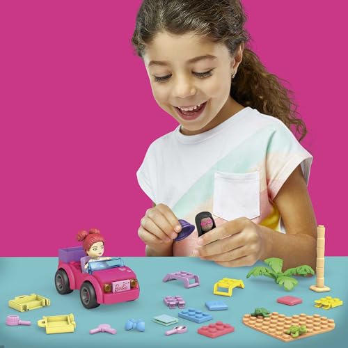 Mega GWR79 Construx Barbie Convertible Beach Adventure, Building Toys thumb #2