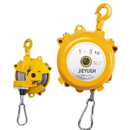 JIEYUGH Heavy Duty Retractable Spring Tool Balancer,Hanging Retractable Tool Spring Balancer, Balancer Retractor with 1.5 m Wire Rope Hanging Holding Equipment(EW-3)