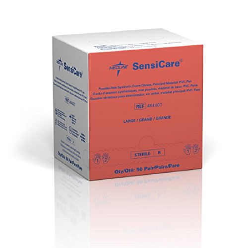 Sensicare Sterile Pf Vinyl Exam Gloves Large 50 Pair