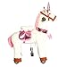 Produktbild Galoppo Einhorn auf Rollen für Kinder ab 2 Jahren in der Größe Small  XXL Spielpferd zum Spielen und mechanischen Reiten für Indoor und Outdoor