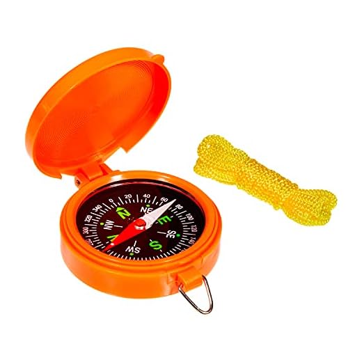 Allen Pocket Compass with Lid, Blaze Orange