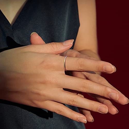 Image of TRUMIUM 2mm 4mm 6mm 8mm Tungsten Wedding Band Ring for Men Women Silver /Rose Gold Plated /Rainbow /Gold Plated Domed High Polish Engagement Promise Rings Comfort Fit 4-15