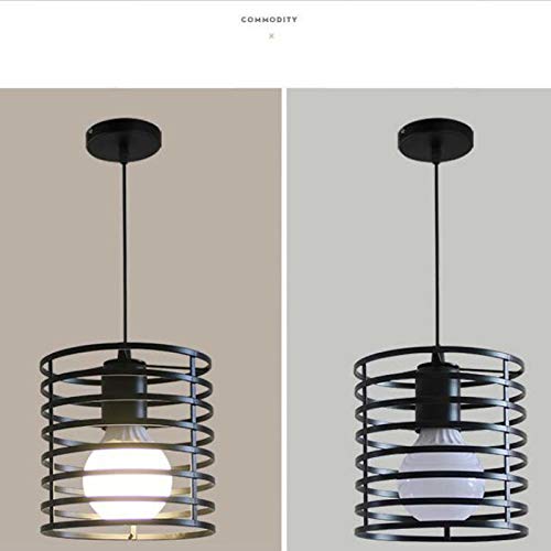 Lampadario ALISADABOY Nero 6 Luci Per Sala Da Pranzo – Rustico, Regolabile In Altezza, E12