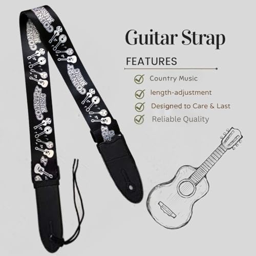 Image of DEVICE OF URBAN INFOTECH Guitar Strap Belt for Acoustic & Electric Guitar Adjustable Buckle Guitar Strap Modern Design Guitar Belt For Acoustic /Bass /Electric Guitars